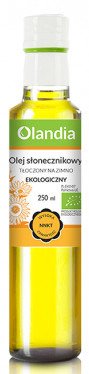 Olej słonecznikowy tłoczony na zimno BIO 250 ml - OLANDIA