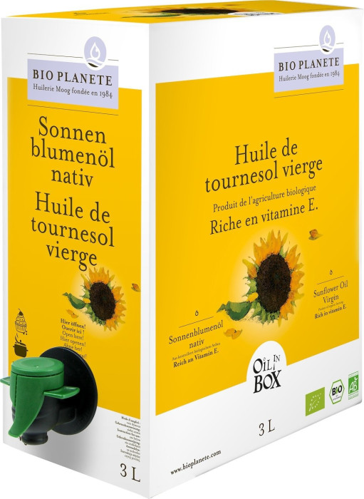 Olej słonecznikowy tłoczony na zimno BIO 3 L - BIO PLANETE