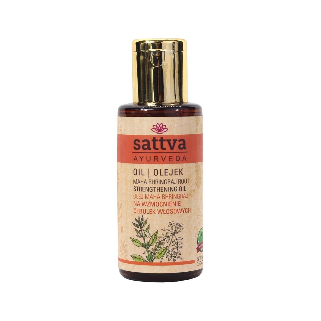 Olejek do włosów wzmacniający cebulki maha bhringraj 100 ml - SATTVA (AYURVEDA)