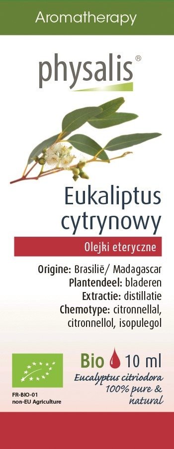 Olejek eteryczny eukaliptus cytrynowy BIO 10 ml - PHYSALIS