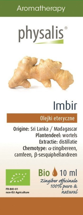 Olejek eteryczny imbir BIO 10 ml - PHYSALIS