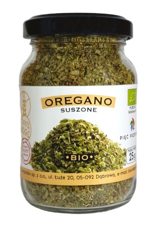 Oregano suszone bezglutenowe BIO 25 g - PIĘĆ PRZEMIAN