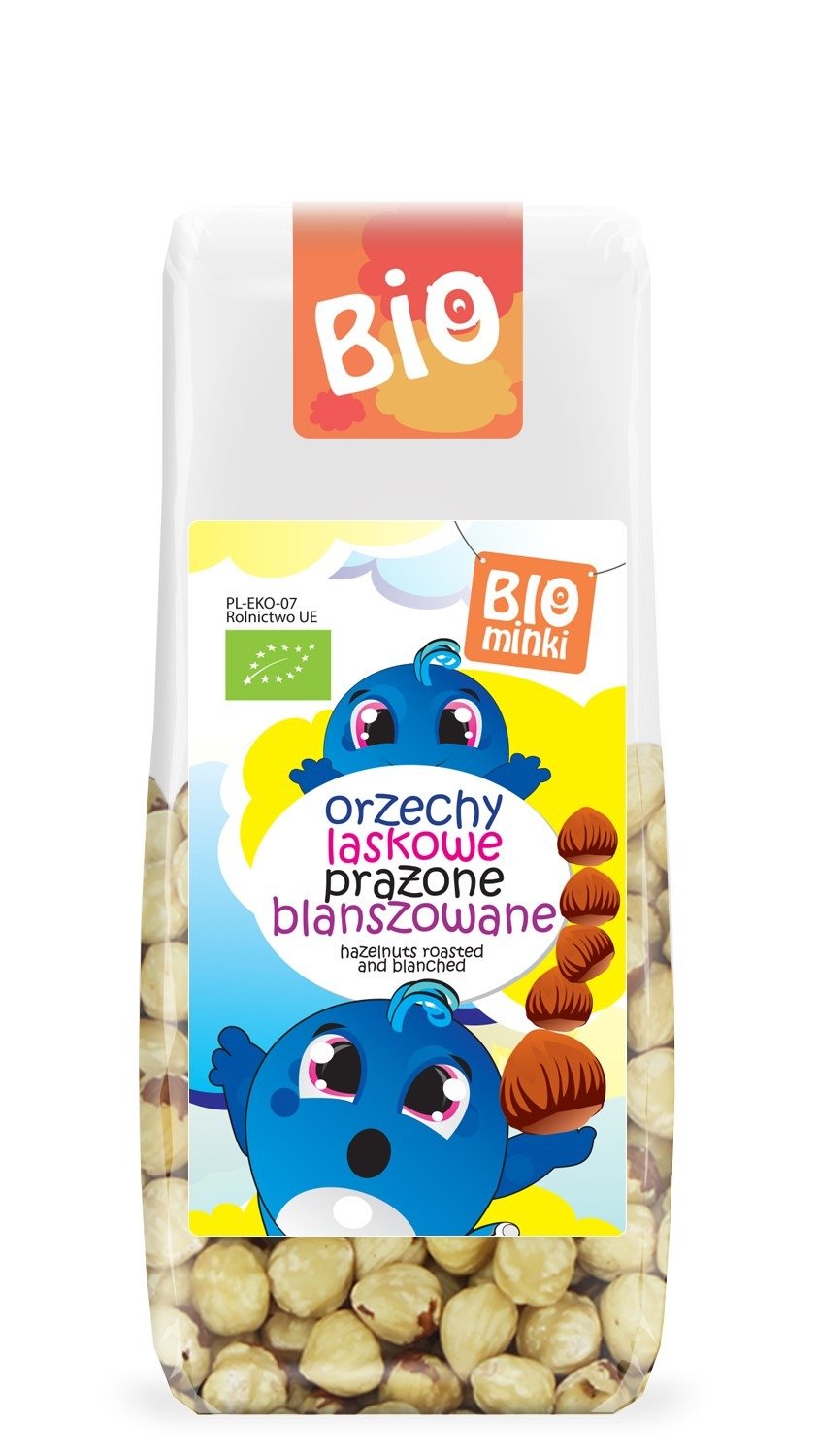 Orzechy laskowe blanszowane prażone BIO 100 g - BIOMINKI