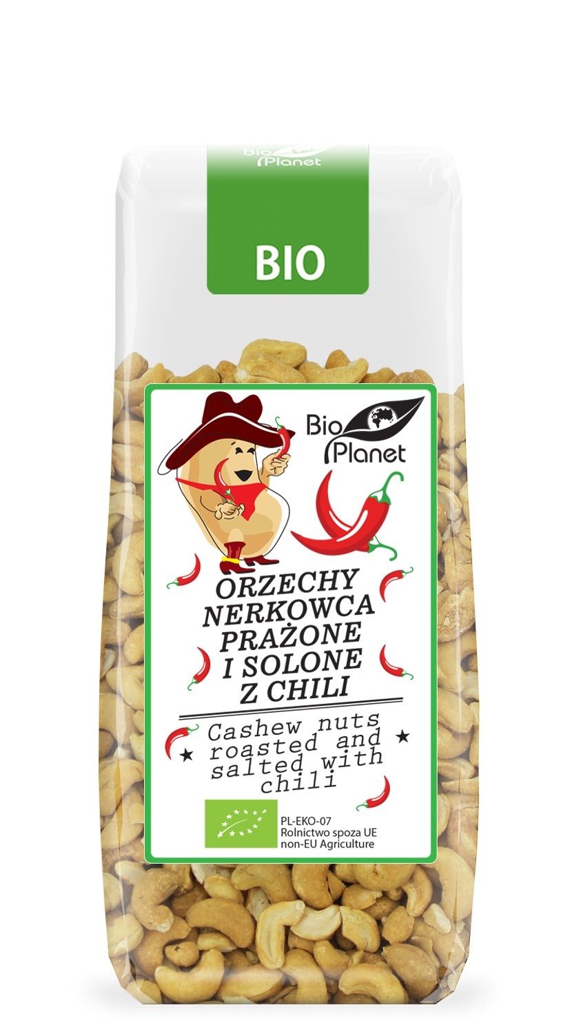 Orzechy nerkowca prażone i solone z chili BIO 100 g - BIO PLANET