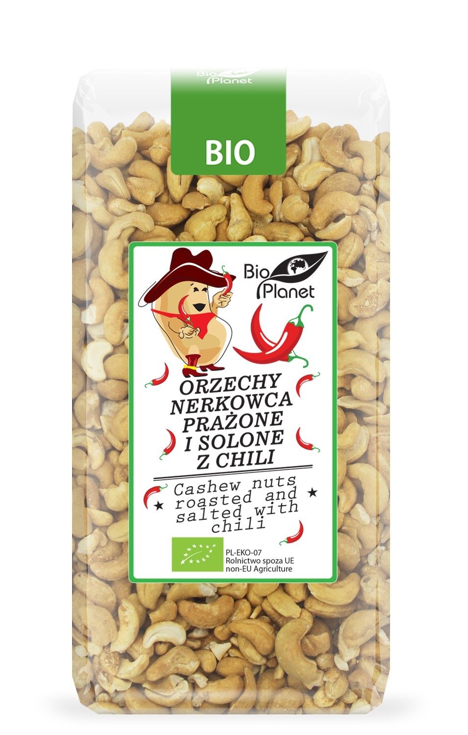 Orzechy nerkowca prażone i solone z chili BIO 350 g - BIO PLANET