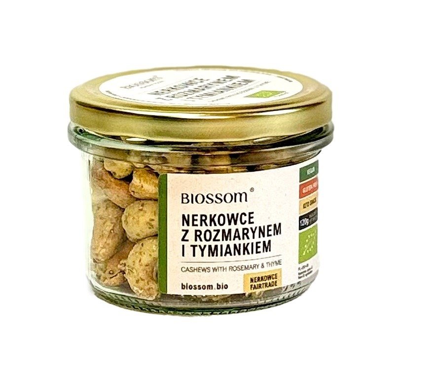 Orzechy nerkowca z rozmarynem i tymiankiem bezglutenowe BIO 120 g - BIOSSOM