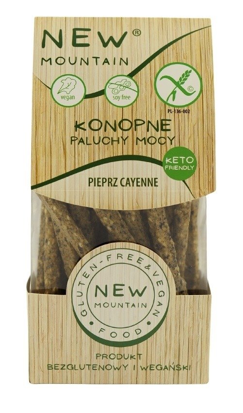 Paluchy mocy konopne z pieprzem cayenne bezglutenowe 200 g - NEW MOUNTAIN