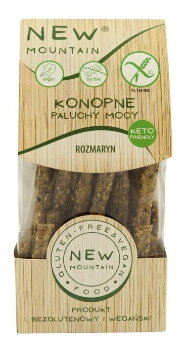 Paluchy mocy konopne z rozmarynem bezglutenowe 200 g - NEW MOUNTAIN