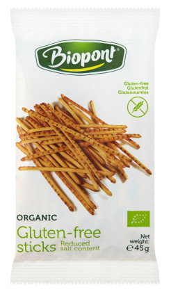 Paluszki lekko solone bezglutenowe BIO 45 g - BIOPONT