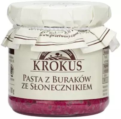 Pasta z buraków ze słonecznikiem bezglutenowa 180 g - KROKUS