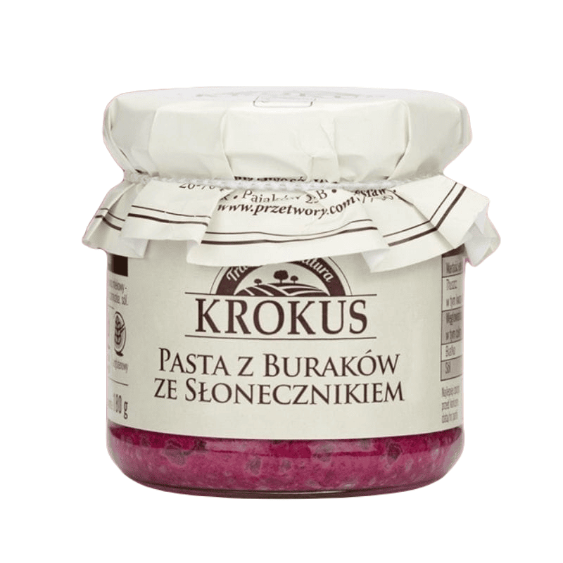 Pasta z buraków ze słonecznikiem bezglutenowa 180 g - KROKUS