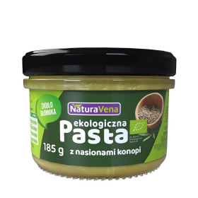 Pasta z ciecierzycy i szpinaku z nasionami konopi BIO 185 g - NATURAVENA