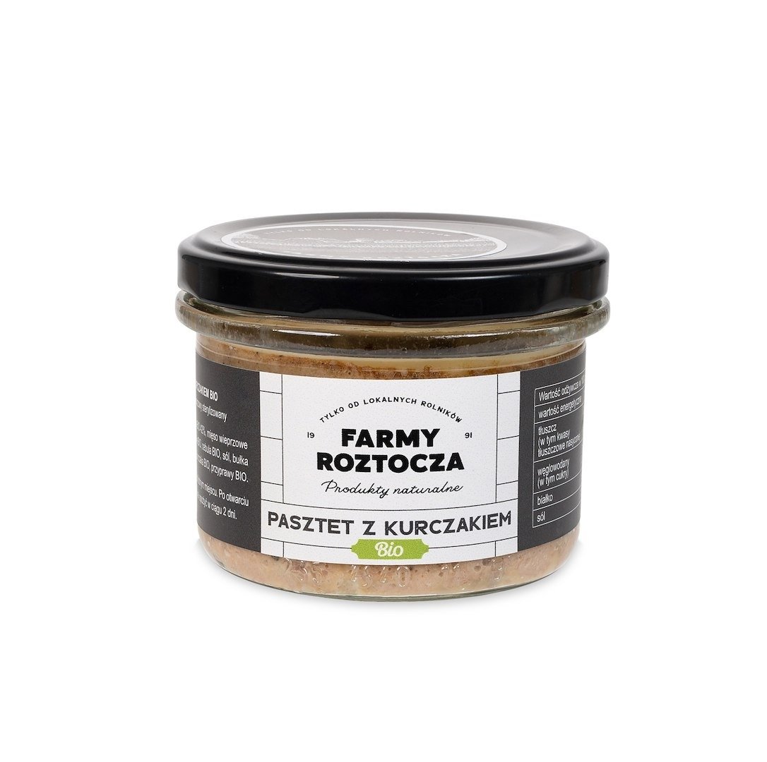 Pasztet drobiowo - wieprzowy BIO 180 g (SŁOIK) - FARMY ROZTOCZA