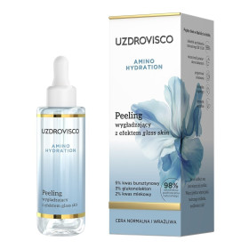 Peeling do twarzy wygładzający z efektem glass skin 30 ml - UZDROVISCO (AMINO HYDRATION)