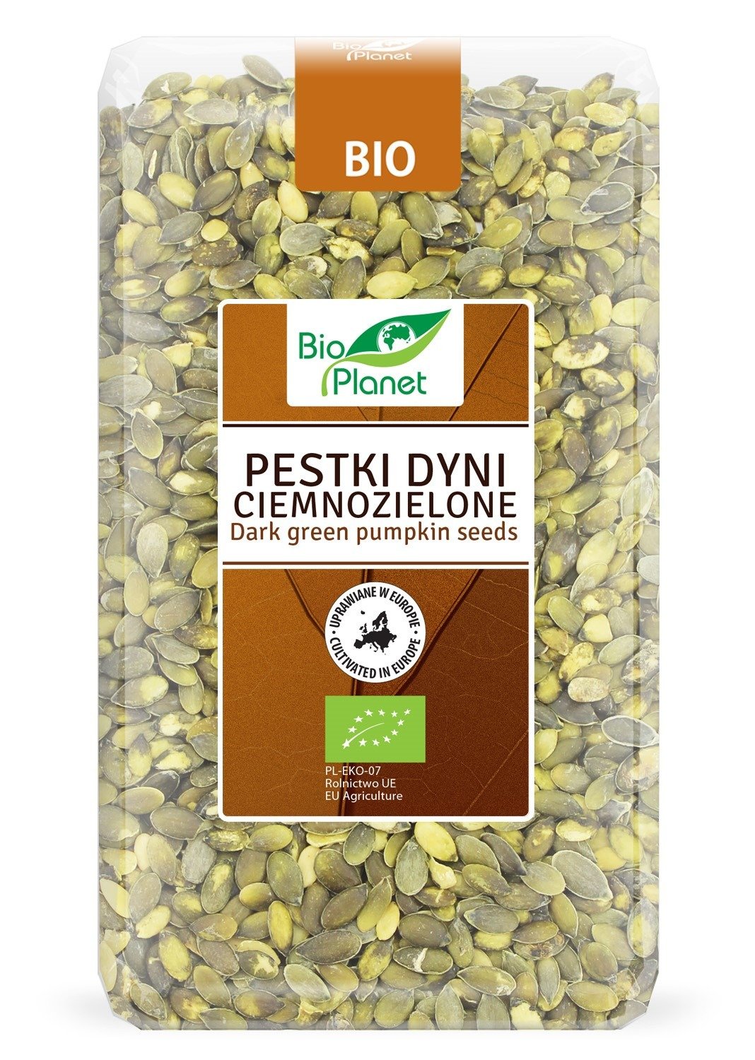 Pestki dyni ciemnozielone (uprawiane w europie) BIO 1 kg - BIO PLANET