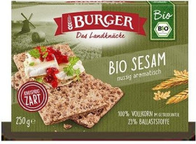 Pieczywo chrupkie błonnikowe żytnie razowe z sezamem BIO 250 g - BURGER