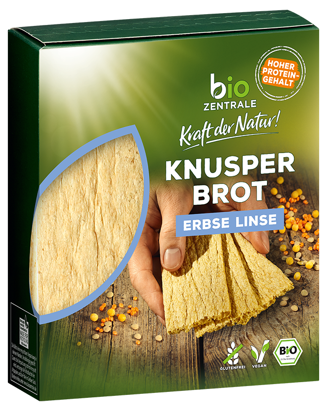 Pieczywo chrupkie proteinowe groch żółty - soczewica bezglutenowe BIO 100 g - BIO ZENTRALE