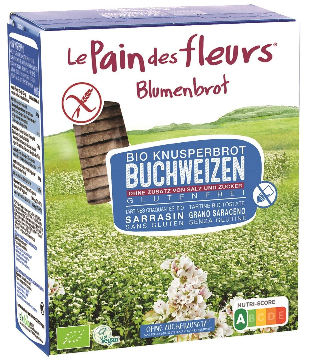 Pieczywo chrupkie proteinowe gryczane bez dodatku soli i cukru bezglutenowe BIO 150 g - LE PAIN DES FLEURS