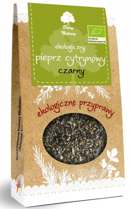 Pieprz czarny cytrynowy BIO 50 g - DARY NATURY