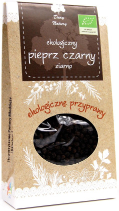Pieprz czarny ziarno BIO 50 g - DARY NATURY