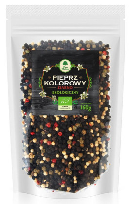 Pieprz kolorowy ziarno (uzupełnienie) BIO 160 g - DARY NATURY