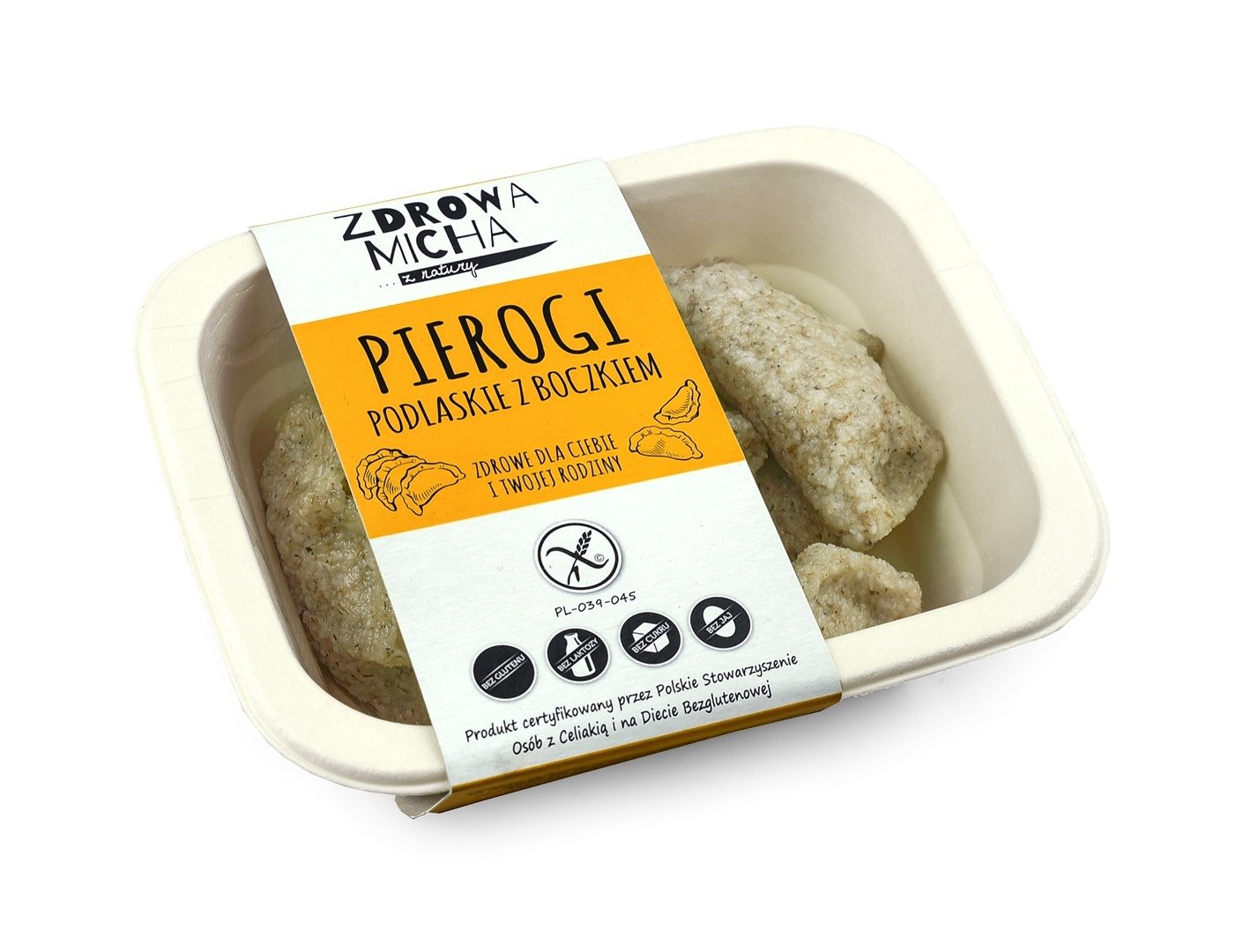 Pierogi podlaskie z boczkiem bezglutenowe 200 g - ZDROWA MICHA (NA ZAMÓWIENIE)