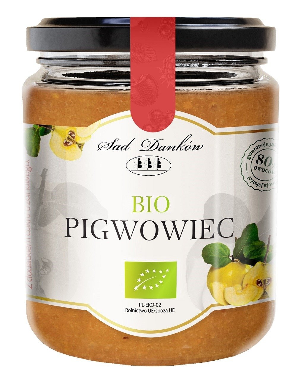 Pigwowiec 80 % z cukrem trzcinowym BIO 250 g - SAD DANKÓW
