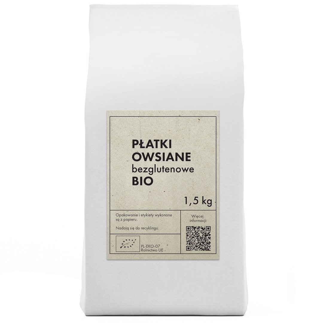 Płatki owsiane bezglutenowe BIO 1,5 kg - THE PLANET