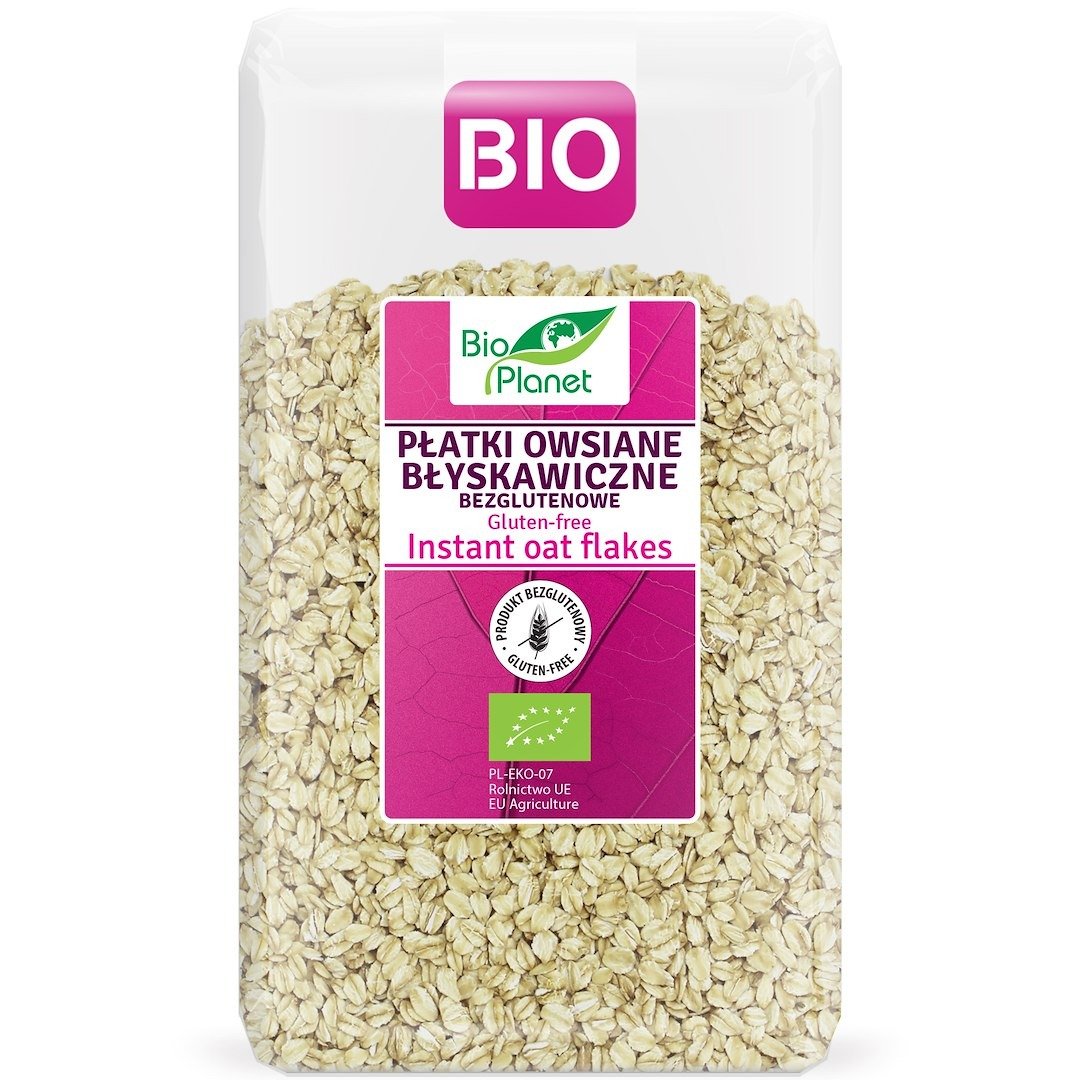 Płatki owsiane błyskawiczne bezglutenowe BIO 600 g - BIO PLANET