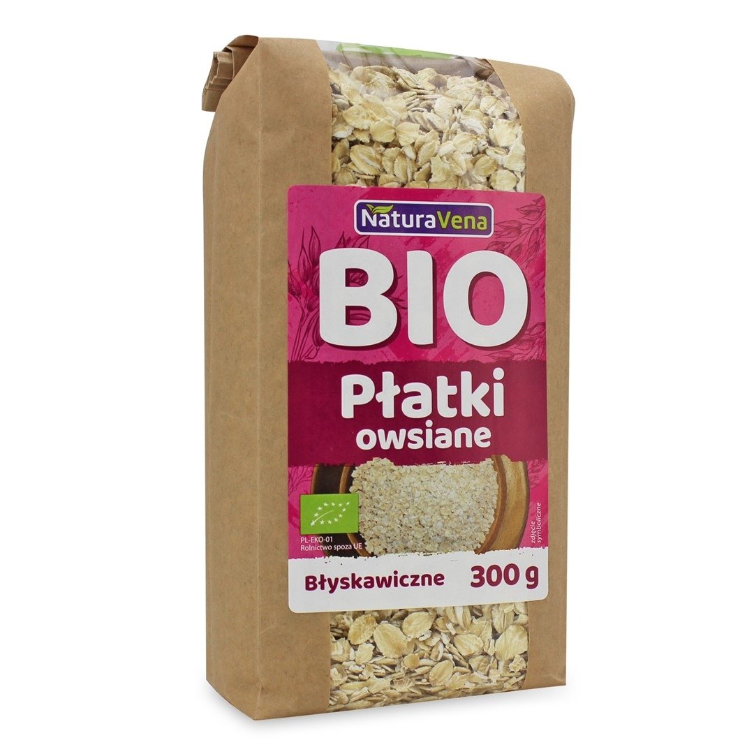 Płatki owsiane błyskawiczne BIO 300 g - NATURAVENA