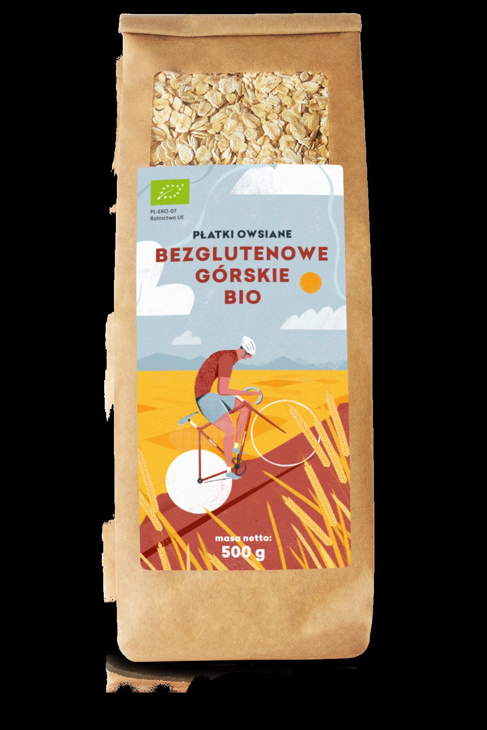 Płatki owsiane górskie bezglutenowe BIO 500 g - PIĘĆ PRZEMIAN