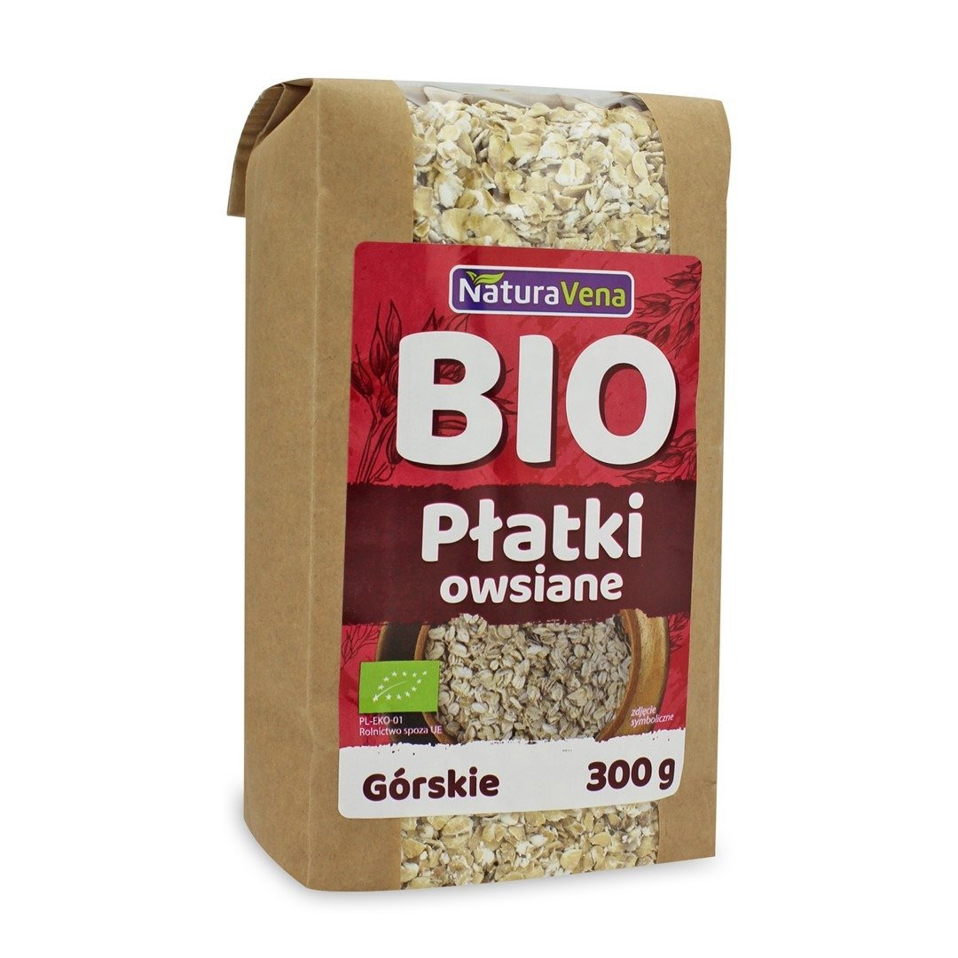 Płatki owsiane górskie BIO 300 g - NATURAVENA