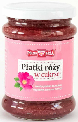 Płatki róży w cukrze 320 g - POLSKA RÓŻA