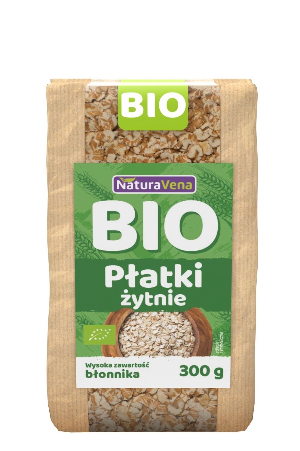 Płatki żytnie BIO 300 g - NATURAVENA