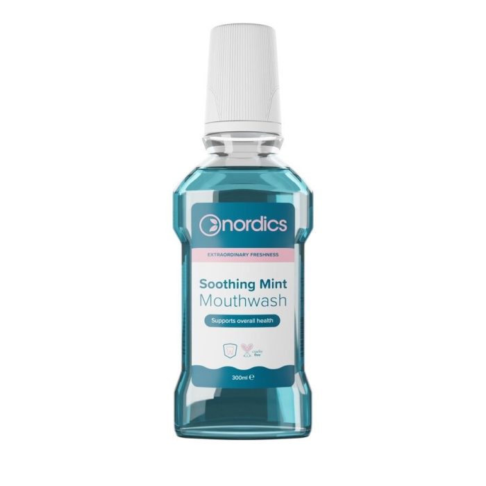 Płyn do płukania jamy ustnej soothing mint 300 ml - NORDICS