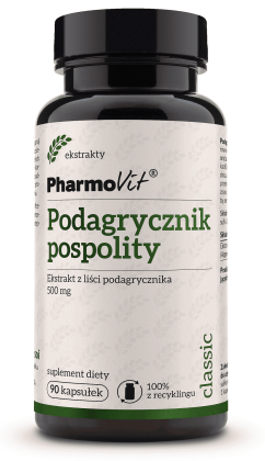 Podagrycznik pospolity ekstrakt (450 mg) bezglutenowy 90 kapsułek - PHARMOVIT (CLASSIC)