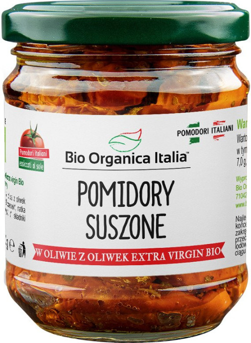 Pomidory suszone w oleju BIO 190 g (120 g) (SŁOIK) - BIO ORGANICA ITALIA