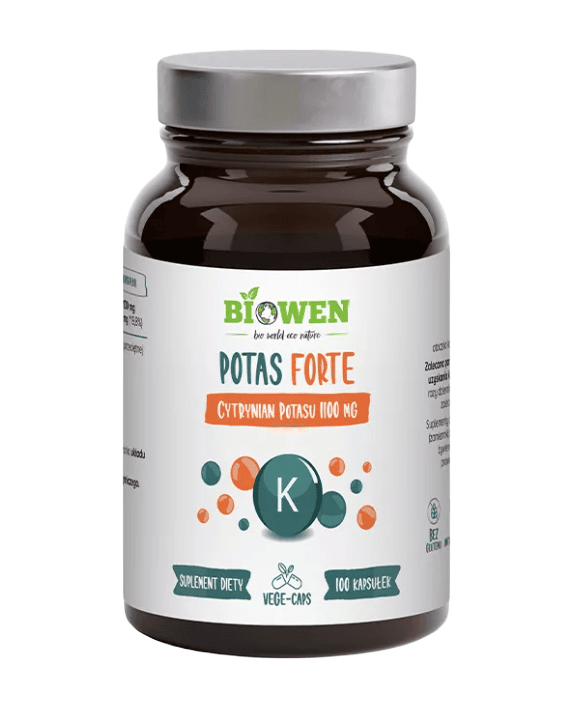 Potas forte (1100 mg) bezglutenowy 100 kapsułek - BIOWEN