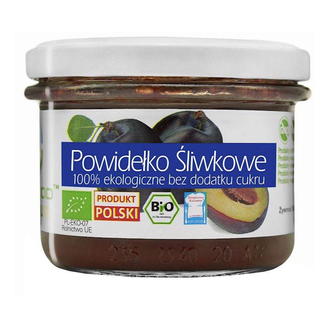 Powidełko śliwkowe bez dodatku cukrów bezglutenowe 180 g - BIOFOOD
