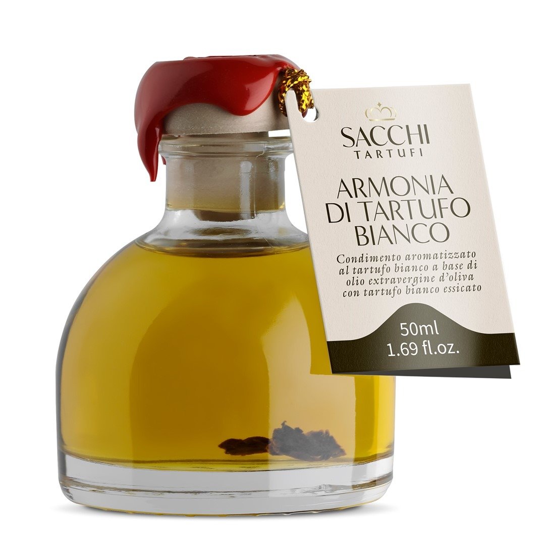Przyprawa na bazie oliwy z oliwek z truflą białą 50 ml - SACCHI TARTUFI