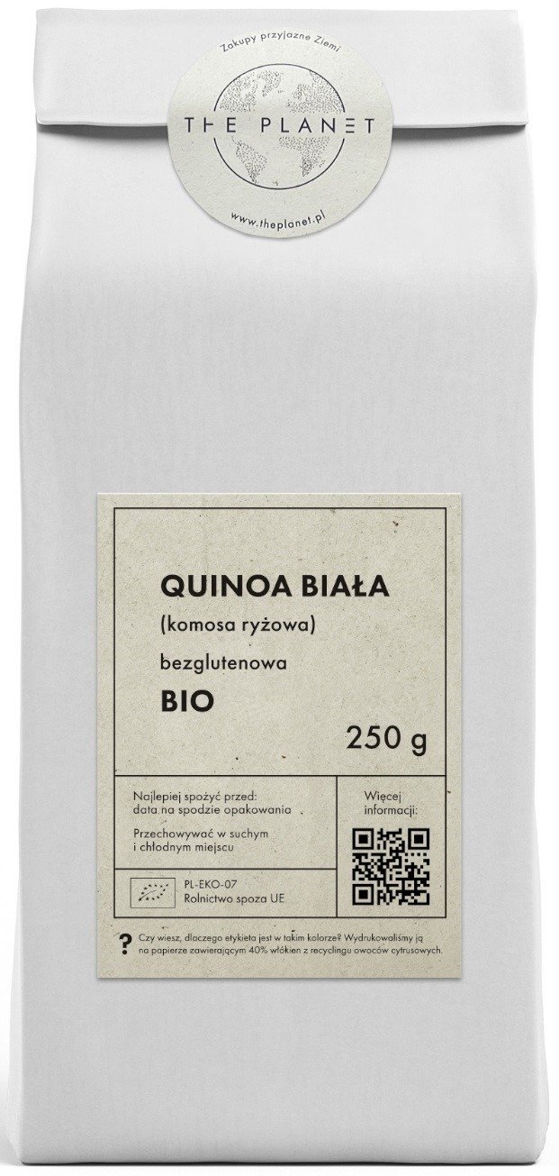 Quinoa biała (komosa ryżowa) bezglutenowa BIO 250 g - THE PLANET