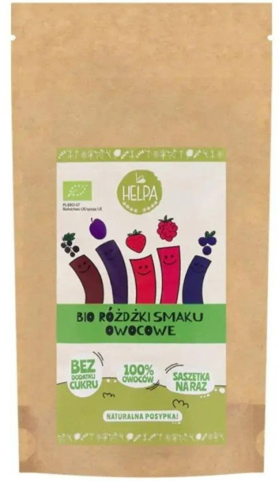 Różdżki smaku owocowe (liofilizowane owoce) BIO (10 x 2 g) 20 g - HELPA