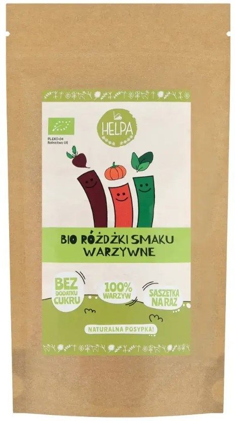 Różdżki smaku warzywne (liofilizowane warzywa) BIO (9 x 2 g) 18 g - HELPA