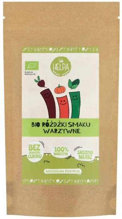 Różdżki smaku warzywne (liofilizowane warzywa) BIO (9 x 2 g) 18 g - HELPA