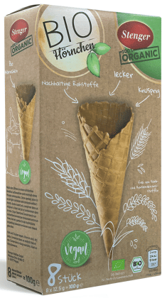 Rożki waflowe do lodów BIO (8 x 12,5 g) 100 g - STENGER (PRODUKT SEZONOWY)