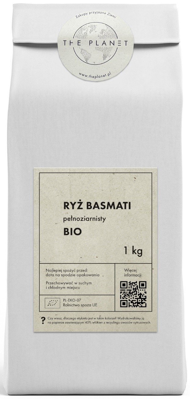 Ryż basmati pełnoziarnisty BIO 1 kg - THE PLANET