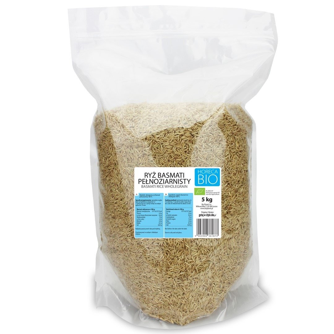 Ryż basmati pełnoziarnisty BIO 5 kg - HORECA (BIO PLANET)