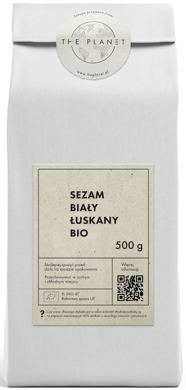Sezam biały łuskany BIO 500 g - THE PLANET