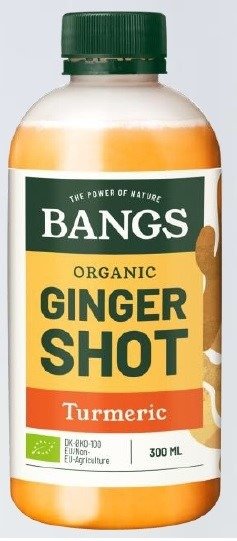 Shot imbirowy z kurkumą bez dodatku cukrów BIO 300 ml - BANGS