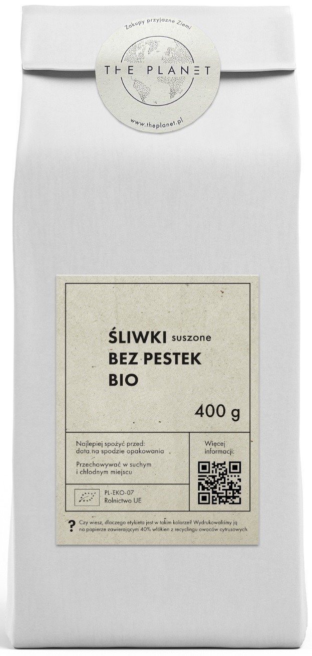 Śliwki suszone BIO 400 g - THE PLANET (PRODUKT SEZONOWY)